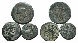 Lot of 3 Greek Æ coins, to be catalog. Lot sold as is it, no returns
