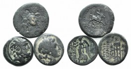 Lot of 3 Greek Æ coins, to be catalog. Lot sold as is it, no returns