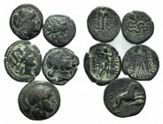 Lot of 5 Greek Æ coins, including Apameia, Pergamon, Lysimachos and Antiochos, to be catalog. Lot sold as is it, no returns