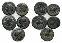 Lot of 5 Greek Æ coins, including Lysimachos and Atarnios, to be catalog. Lot sold as is it, no returns