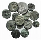 Lot of 14 Greek Æ coins and 1 AR Hemidrachm of Parion, to be catalog. Lot sold as is it, no returns