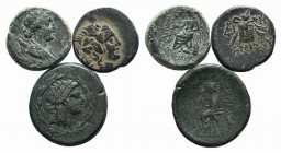 Lot of 3 Greek Æ coins,including Amisos and Philadelphia, to be catalog. Lot sold as is it, no returns