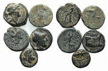 Lot of 5 Greek Æ coins, including Arados, Tarsos and Antiochos, to be catalog. Lot sold as is it, no returns