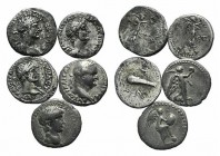 Lot of 5 Roman Imperial Roman Imperial AR drachms, including Nero, Vespasian and Hadrian, to be catalog. Lot sold as is it, no returns