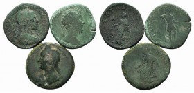 Lot of 3 Roman Imperial Æ Sestertii, including Salonina, Marcus Aurelius and Elagabalus, to be catalog. Lot sold as it, no returns