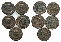 Lot of 5 Roman Imperial Æ Radiate, including Probus, Diocletian, Maximianus and Constantius, to be catalog. Lot sold as it, no returns