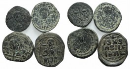 Lot of 4 Byzantine Æ coins, to be catalog. Lot sold as it, no returns