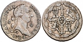 1784. Carlos III. Segovia. 4 maravedís. (AC. 63). 5,38 g. BC+.