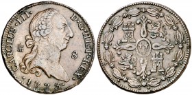 1773. Carlos III. Segovia. 8 maravedís. (AC. 70). 11,69 g. Golpecitos. MBC-/MBC.