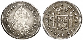 1782. Carlos III. Lima. MI. 1/2 real. (AC. 139). 1,68 g. BC+/MBC.