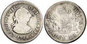 1788. Carlos III. México. FM. 1/2 real. (AC. 217). 1,53 g. Rayitas. BC-.