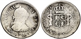 1781. Carlos III. Lima. MI. 1 real. (AC. 367). 3,04 g. RC/BC.