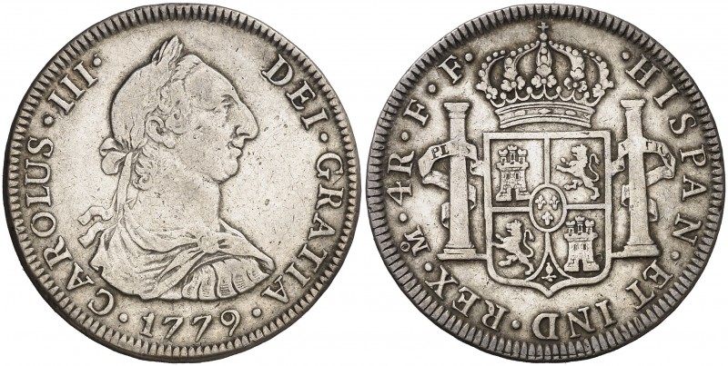 1779. Carlos III. México. FF. 4 reales. (AC. 892). 13,29 g. Ex Colección Iriarte...