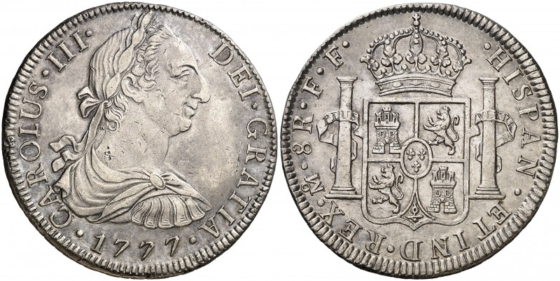 1777. Carlos III. México. FF. 8 reales. (AC. 1113). 26,76 g. Leves golpecitos. B...