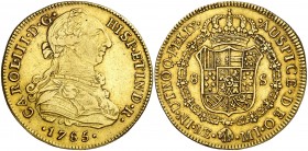 1785. Carlos III. Lima. MI. 8 escudos. (AC. 1948) (Cal.Onza 711). 26,91 g. MBC-/MBC+.