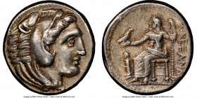 MACEDONIAN KINGDOM. Alexander III the Great (336-323 BC). AR tetradrachm (25mm, 5h). NGC Choice VF, scratches. Lifetime issue of 'Amphipolis', ca. 325...