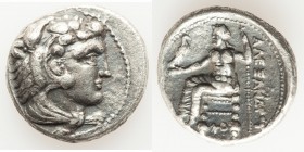 MACEDONIAN KINGDOM. Alexander III the Great (336-323 BC). AR tetradrachm (26mm, 16.54 gm, 12h). About XF, porosity. Lifetime-early posthumous issue of...