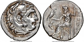 MACEDONIAN KINGDOM. Alexander III the Great (336-323 BC). AR drachm (18mm, 4.25 gm, 9h). NGC MS 4/5 - 4/5, die shift. Posthumous issue of Lampsacus, c...