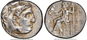 MACEDONIAN KINGDOM. Alexander III the Great (336-323 BC). AR drachm (17mm, 4.30 gm, 11h). NGC Choice AU 4/5 - 5/5. Posthumous issue of Abydus, ca. 310...