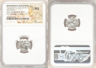 MACEDONIAN KINGDOM. Alexander III the Great (336-323 BC). AR drachm (16mm, 7h). NGC AU. Posthumous issue of Lampsacus, ca. 310-301 BC. Head of Heracle...