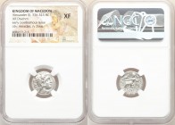 MACEDONIAN KINGDOM. Alexander III the Great (336-323 BC). AR drachm (16mm, 1h). NGC XF. Posthumous issue of 'Colophon', ca. 310-301 BC. Head of Heracl...