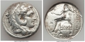 MACEDONIAN KINGDOM. Philip III Arrhidaeus (323-317 BC). AR tetradrachm (26mm, 16.87 gm, 8h). Fine, scuff, scratches. Lifetime issue of Babylon. Head o...