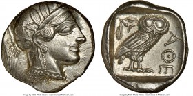 ATTICA. Athens. Ca. 440-404 BC. AR tetradrachm (26mm, 17.19 gm, 5h). NGC MS 5/5 - 4/5, brushed. Mid-mass coinage issue. Head of Athena right, wearing ...