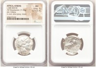 ATTICA. Athens. Ca. 440-404 BC. AR tetradrachm (25mm, 17.22 gm, 1h). NGC AU 5/5 - 4/5. Mid-mass coinage issue. Head of Athena right, wearing crested A...