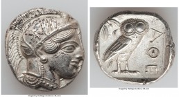 ATTICA. Athens. Ca. 440-404 BC. AR tetradrachm (26mm, 17.13 gm, 10h). Choice XF. Mid-mass coinage issue. Head of Athena right, wearing crested Attic h...