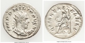 Philip I (AD 244-249). AR antoninianus (22mm, 3.84 gm, 6h). Choice XF. Rome, AD 244-247. IMP M IVL PHILIPPVS AVG, radiate, draped and cuirassed bust o...