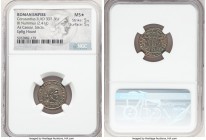 Constantius II, as Caesar (AD 337-361). AE3 or BI nummus (18mm, 2.41 gm, 6h). NGC MS S 5/5 - 5/5. Siscia, 3rd officina, AD 334-335. FL IVL CONSTANTIVS...