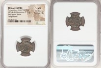 Constantius II, as Caesar (AD 337-361). AE3 or BI nummus (17mm, 2.71 gm, 6h). NGC MS 5/5 - 4/5. Siscia, 3rd officina, AD 334-335. FL IVL CONSTANTIVS N...