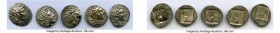 ANCIENT LOTS. Greek. Lycian League. Ca. 48-20 BC. Lot of five (5) AR hemidrachms. VF-XF. Includes: (5) Plinthophoric standard, AR drachms. Various mag...