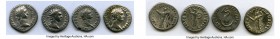 ANCIENT LOTS. Roman Imperial. Domitian (AD 81-96). Lot of four (4) AR denarii. VF-XF. Includes: various types of Domitian denarii. Total four (4) coin...