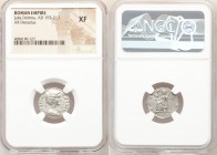 ANCIENT LOTS. Roman Imperial. Julia Domna (AD 193-217). Lot of four (4) AR denarii. NGC XF. Includes: various types of Julia Domna denarii. Total four...