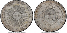 Rio de la Plata 8 Reales 1813 PTS-J VF Details (Cleaned) NGC, Potosi mint, KM5. One year type. 

HID09801242017

© 2020 Heritage Auctions | All Ri...