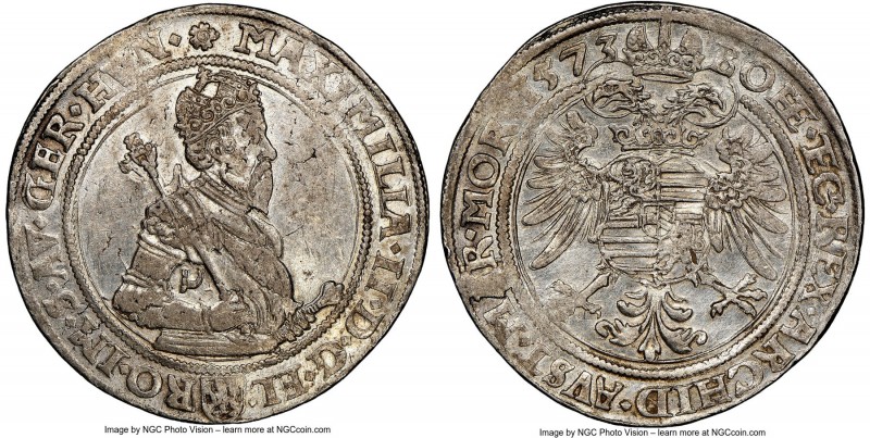 Maximilian II Taler 1573 AU58 NGC, Kuttenberg mint, Dav-8056. 

HID09801242017...