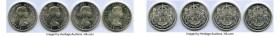 Elizabeth II 4-Piece Lot of Uncertified 50 Cents 1958 UNC, Royal Canadian mint, KM53. 29.9mm. 11.56gm. Sold as is, no returns.

HID09801242017

© ...