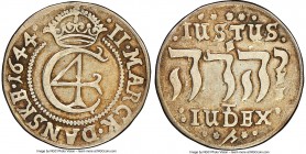 Christian IV 2 Mark 1644-(h) VF35 NGC, Copenhagen mint, KM137.

HID09801242017

© 2020 Heritage Auctions | All Rights Reserved