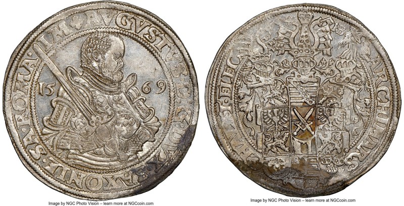 Saxony. August Taler 1569-HB MS60 NGC, Dresden mint, Dav-9798. 

HID0980124201...