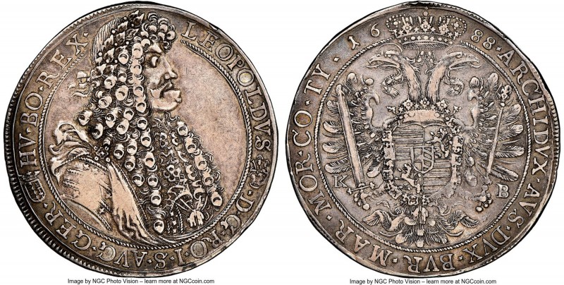 Leopold I Taler 1688-KB XF40 NGC, Kremnitz mint, KM214.1, Dav-3260. 

HID09801...