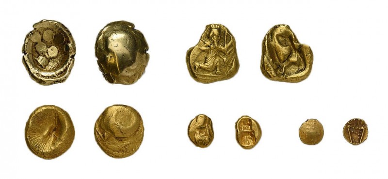 5 antike Goldmünzen. Dabei u.a. Persien Achaemeniden, Unbestimmte Könige, Gold, ...