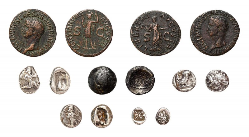 * 69 antike Silber- und Kupfermünzen mit dabei Römisches Reich, Griechenland, Pe...