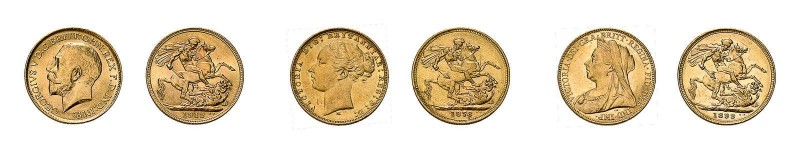 37 x 1 Sovereign Grossbritannien. Dabei Victoria 1878, 1879, 1886, 1887, 1888,18...