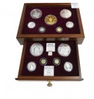 * Isle of Man 1996 "Legend of King Arthur". Das Münzset besteht aus 13 Münzen aus Gold, Silber und Platin. Die Münzen in der Erhaltung polierte Platte...