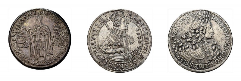 * 8 Silbermünzen. Dabei u. a. Römisch Deutsches Reich mit Taler Joseph I. 1707Ha...