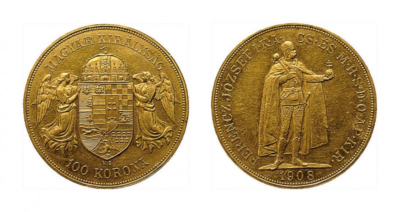 Franz Joseph I. 1848 - 1916, 100 Kronen 1908 KB Kremnitz. Frühwald 2055.ca. 30,5...