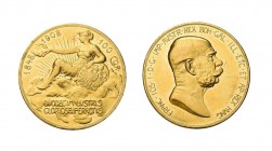 Franz Josef I., 1848-1916, 100 Kronen 1908, Wien, auf sein 60jähriges Regierungsjubiläum, Fb. 514, 34,0 g.