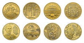 Republik Österreich. 22 Goldmünzen. Dabei 3 x 1000 Schilling 1976 Babenberger, 10 x 1000 Schilling Gold-Gedenkmünzen 1991-2001 sowie 9 x 100 Euro Gold...