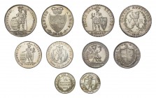 * Partie mit 18 Kantonalmünzen. Dabei Taler 1798 Bern (HMZ 2-218e), 1/2 Taler 1796 Bern (HMZ 219a), 1 Franken 1811 Bern (HMZ 2-233), Taler 1773 Zürich...